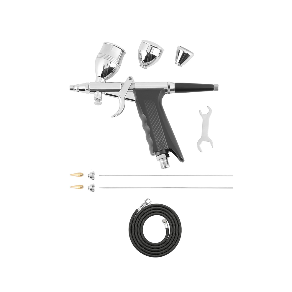 Saudism Airbrush Kit, Double Action Trigger Tool Set For Painting Nails Cake Tattoo Makeup