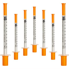 50 pièces par paquet Seringue de 1 mL avec 30G (8 mm de long) Fournitures de laboratoire Emballage scellé individuellement