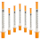 50Pcs/Pack 1ML Syringe with 30G (8Mm Long) Lab Supplies Individually Sealed Package 1