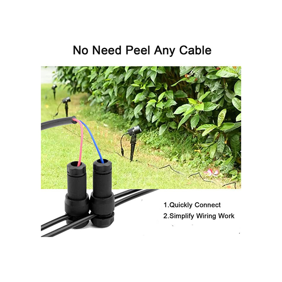 20 Pcs Low Voltage Wire Tap Connectors Waterproof 12-20 Gauge For Path Lights, Spotlights, Flood Ground Lights 4851426844503