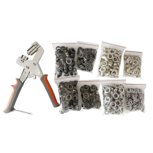 Grommet Eyelet Pliers Kit, 3/8 Inch 10mm Tool Kit with 400 Metal Eyelets for Leather/Belt/Shoes/Cloths