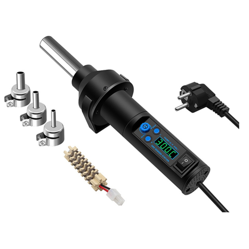 Temperature Adjustable Hot Hair Dryer Portable Digital Welding Tool (EU Plug)