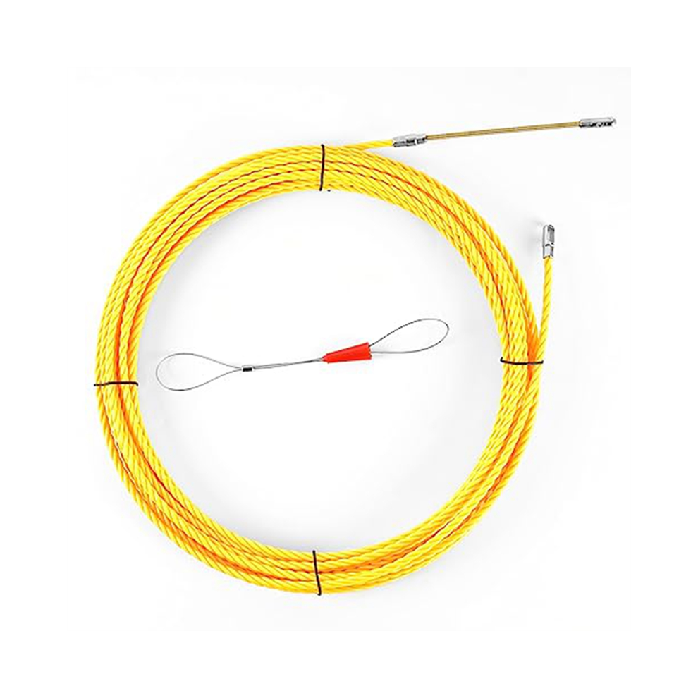 Fish Tape Puller Through Wall Line Threader Od 6Mm Plus Fishing Fastener W/Steel Rope 50Ft (15M) 4852649081010