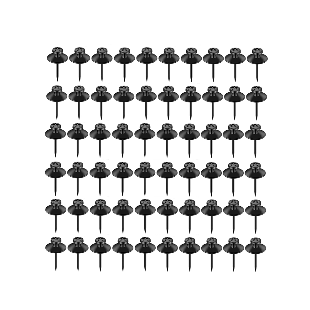 60Pack Black Double Headed Picture Hanging Nails, Tacks For Wall Hangings, Pins 4852649079345