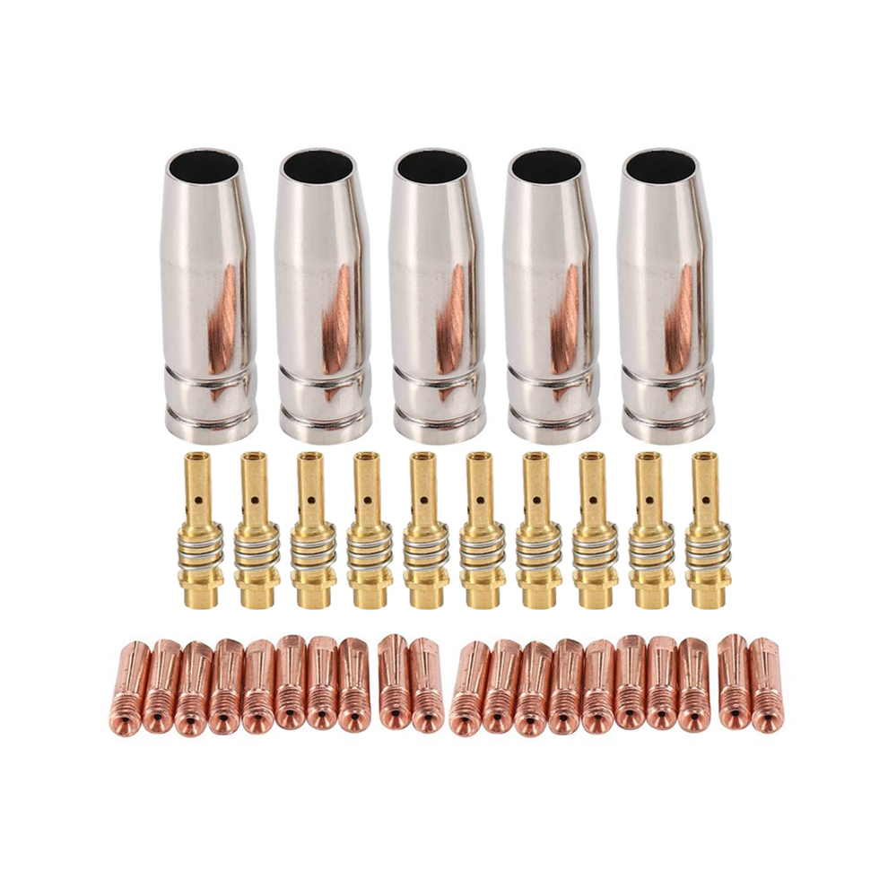 35Pcs 15Ak Welding Torch Consumables 1Mm Mig Gas Nozzle Tip Holder Of 4852649079574