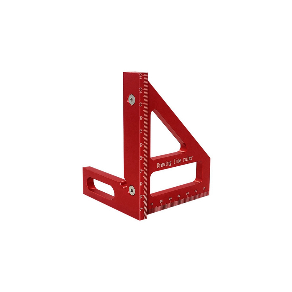 Multi-Angle Metric Woodworking Ruler Line Drawing Angle Tool Red 4852649077426