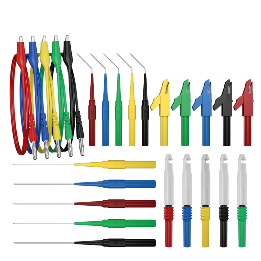 Digital Multimeter Test Lead Kit Alligator Clip To 4Mm Banana Plug With Probe Back Probes 4852649091415