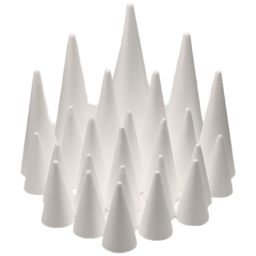24Pack Craft Foam Cones, Tree Cones Shaped for Arts, Crafts, Christmas Tree, School, DIY Project 2