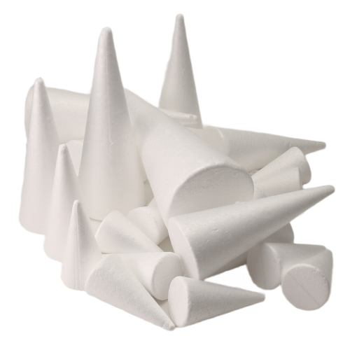 24Pack Craft Foam Cones, Tree Cones Shaped for Arts, Crafts, Christmas Tree, School, DIY Project 1