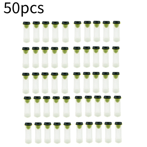 50 PCS Queen Bee Roller Cage - Plastic Beekeeping Cup Kit Back Holder Tools 2