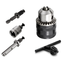 1.5-10mm 1/16In- 3/8In Capacity Key Drill Chuck Wrench Adapter 1/2In Socket Square Female Self-Locking