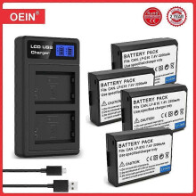 (4 Battery Lcd) 4pcs LP-E10 LPE10 LP E10 Digital Camera Battery for Canon EOS 1100D 1200D 1300D 2000D 4000D Rebel T3 T