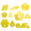 Set of 12 Patchwork/English Paper Piecing Quilt Template Set,Hand Sewing Diamond Triangle Patchwork Tool 2