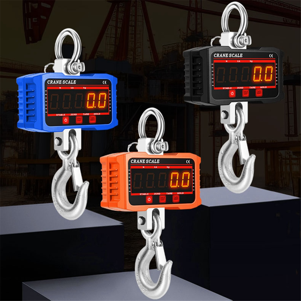 Saudism Hanging Scale, Digital Crane Scale 1000Kg, Industrial Heavy Duty Led Indication, Blue