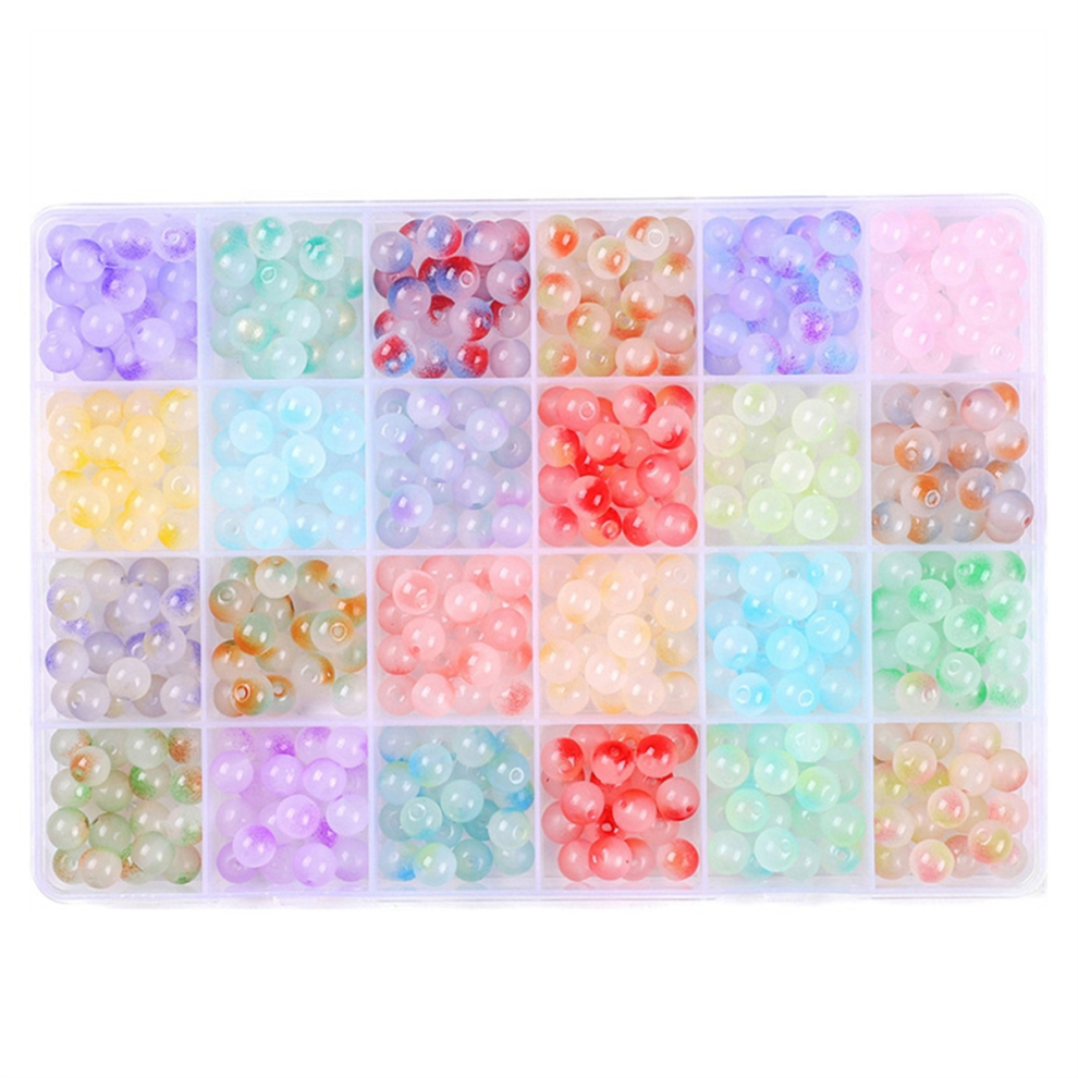 480Pcs 8mm Glass Beads for Jewelry Making Round Gradient Gemstone Crystal Mermaid Bracelet Kit-image-OPC-PJ8FYCC-NEW