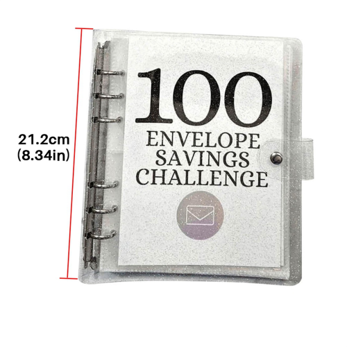 Money-Saving Challenge Kit, 100 Envelope Binder for Saving 5050 Cash Envelopes Budget Planning 2