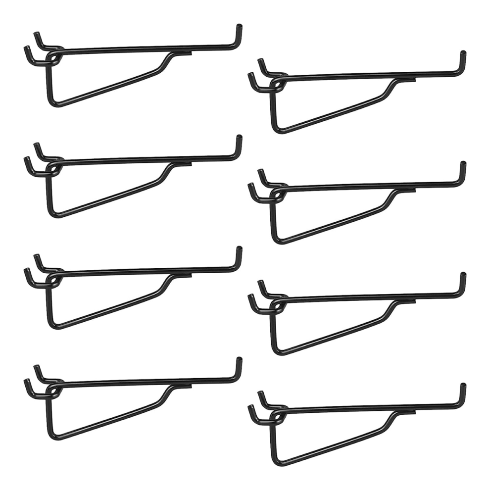 Peg Board Shelf Hooks, 8Pack 6In Metal Utility Hook Set, Organizer For Garage Workbench Art Craft Room Office 4852649097660