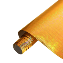 Metallic HTV - 12 Inches X 6Ft Roll Heat Transfer Vinyl Foil Holographic Gold Chrome Iron on for T-Shirts DIY