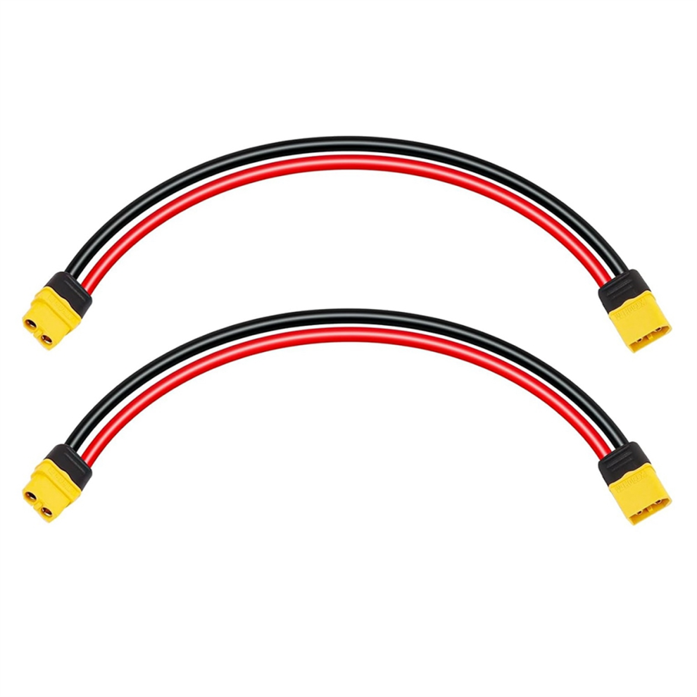 2Pcs Extension Cable 12Awg 1Ft To With Male Female Connector For Solar Panel Rc Battery 4852649001629