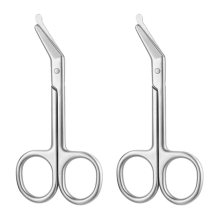 Ostomy Bag Scissor-Stoma Pouch Shear with Blunt Round Tip for Colostomy Ileostomy Care, Stainless Steel, 4.4Inch L, 2Pcs