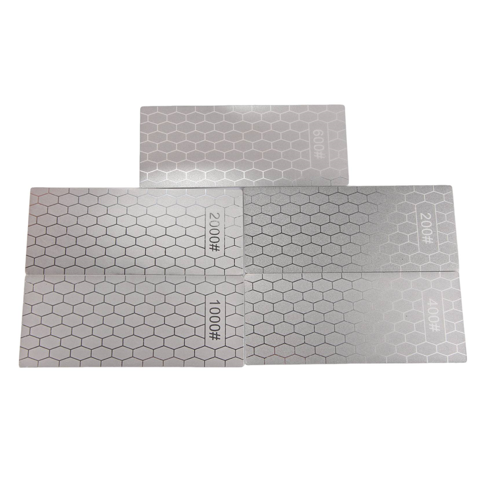 Diamond Sharpening Stones, 5Pcs Plates With Honeycomb Plate 200/400/600/1000/2000 Grit 4852649009717