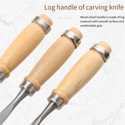12-Piece Tool Wood Carving Knife Chisel Manual Root Woodworking Set Tools 2
