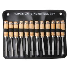 12-Piece Tool Wood Carving Knife Chisel Manual Root Woodworking Set Tools