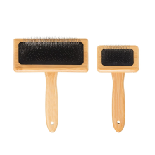 Wooden Hand Carders Slicker Brush Wool Carding Needle Felting Tool for Dog Weaving Craft Supplies
