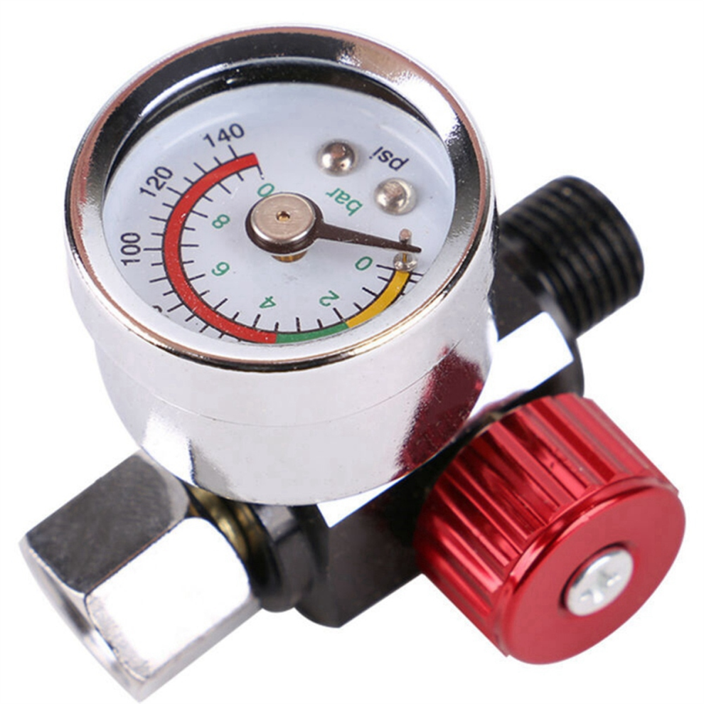 High-Flow Air Pressure Regulator With Instrument, 0-140 Psi Flow Control Regulating Valve Is Suitable For Tools 4852649007188