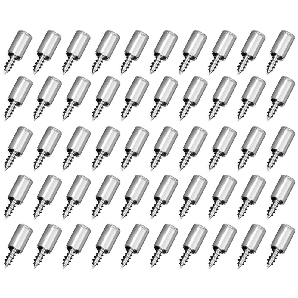 50Set Self-Tapping Screw With Rubber Sleeve Laminate Support Homemade Wardrobe Cabinet Glass Hard Partition Nail 4852649014049
