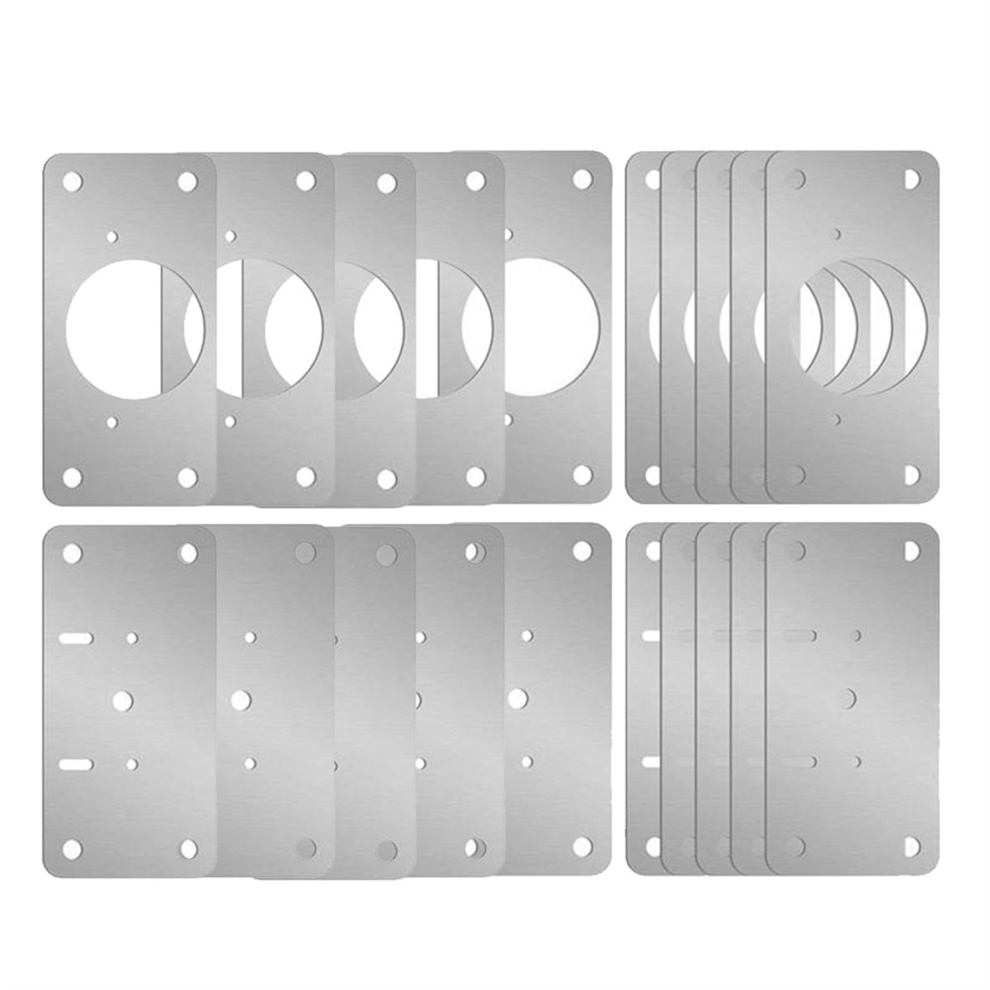 10Pair Hinge Repair Plate Cabinet Furniture Drawer Table Mount Tool Hardware Stainless Steel Fixing 4852649014117