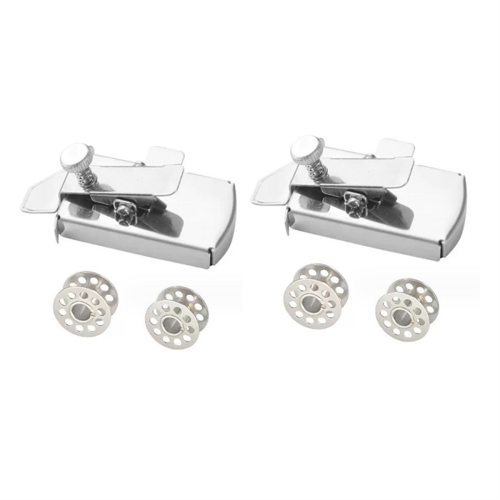 2Pcs Magnetic Seam Guide for Sewing Machine, with Clip, Hemmer Guide, 4Pcs Bobbin