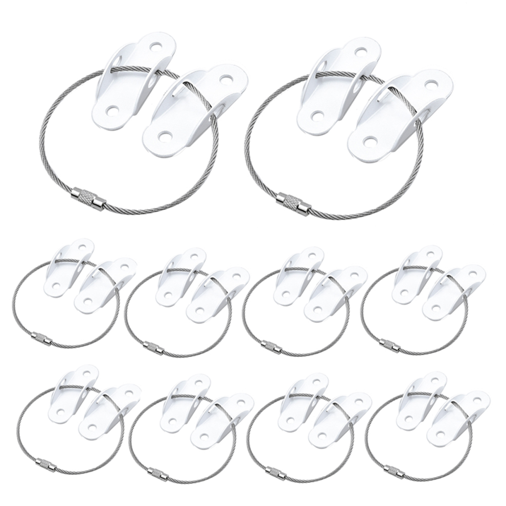 10 Pcs Furniture Anchors Anti-Tip Metal Children's Straps, For Cabinet Wardrobe Drawers Dresser Saudism