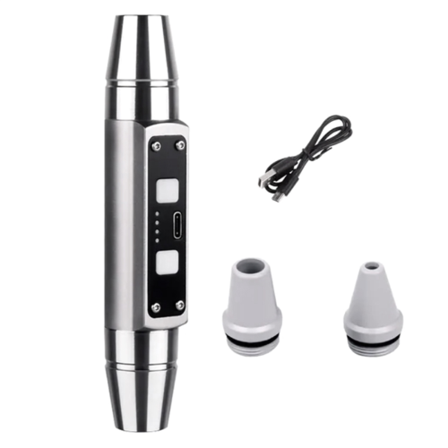 Double Head Jade Flashlight 6 Light Source USB Direct Charging Identification Jewelry Fluorescent Lamp, Silver 1
