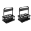 Foldable Plastic Drink Carrier, 2 Pack Black Beverage Cup Holder, Coffee Beer Delivery Holder,Reusable 2