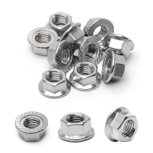16Pack M10 Serrated Flange Hex Nuts, M10-1.5mm Hexagon Locknuts Replacement Nut for DIY Home Mechanism