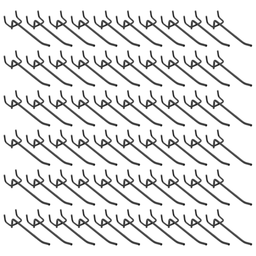 Peg Board Hooks 4Inch, Shelf Metal Display Wall for 1/4Inch Spaced Board,60PCS 1