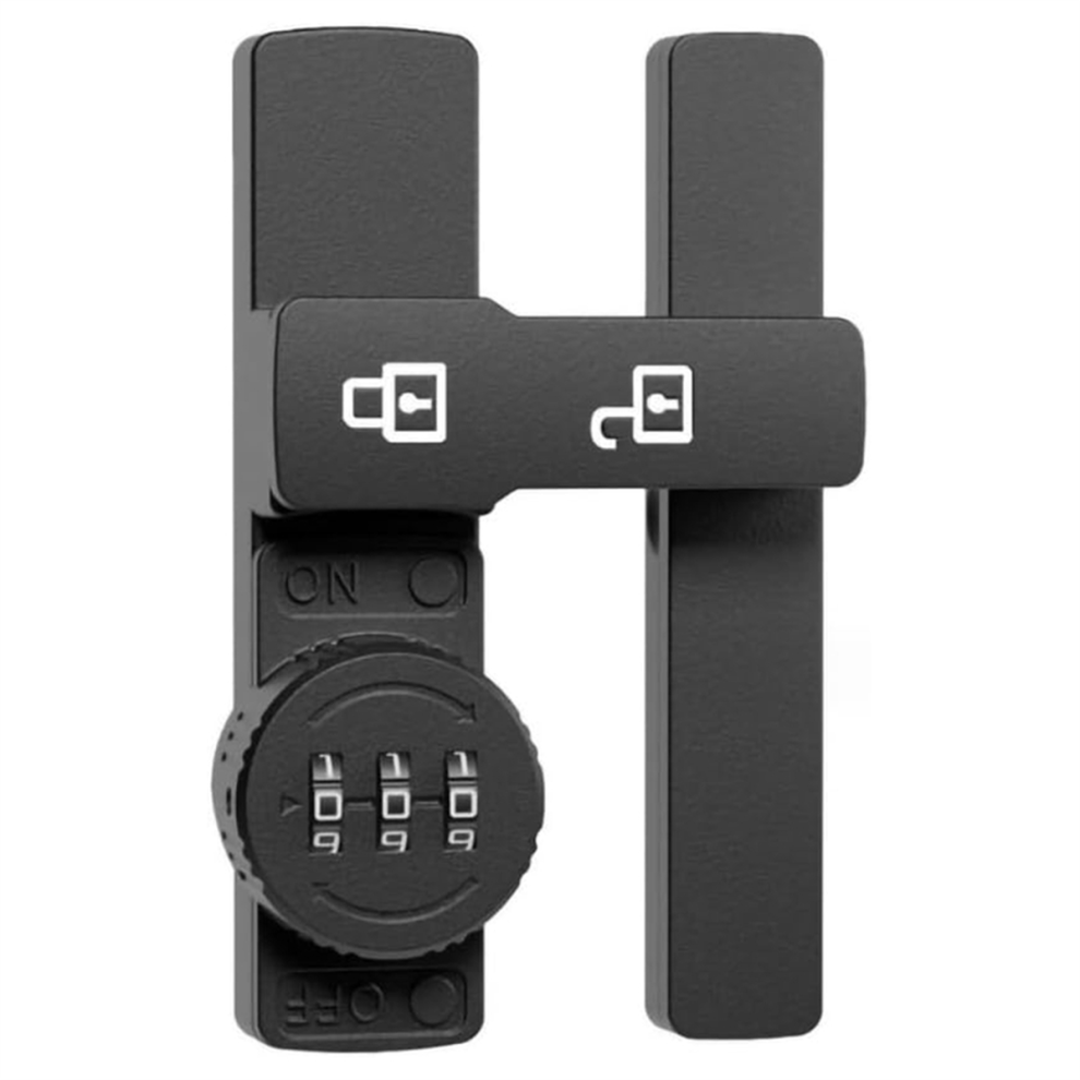 180 Degree Barn Door Lock Latch Fluorescent Secure Your Home Easily Install Keyless Entry Zinc Alloy Matte Black 4852649025694