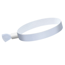 100 Pcs Cloth Event Wristbands, Colored Wrist Bands for Events, Concert Strap (White)