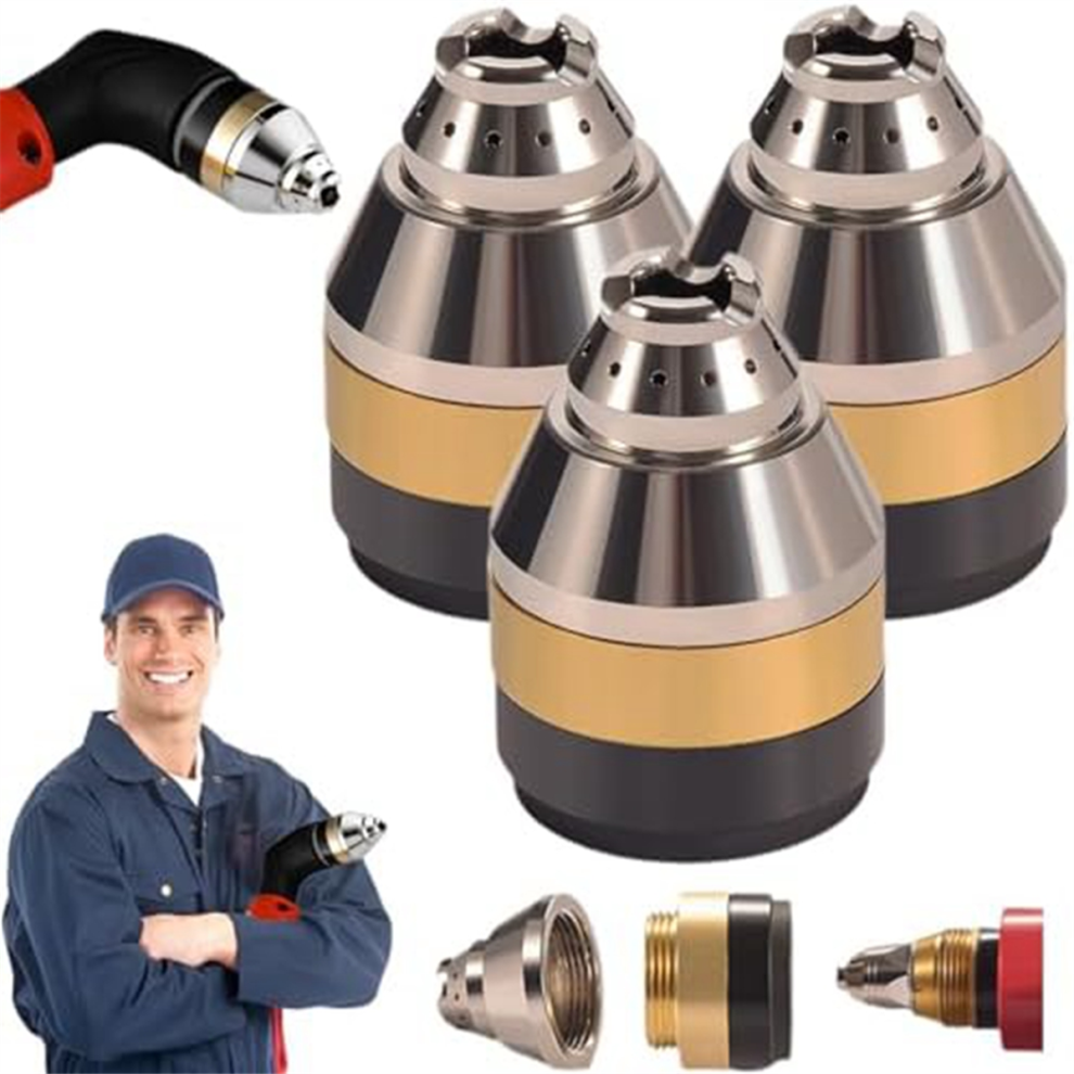 P80 Plasma Cutting Nozzle Protective Cover, Cutter Tips Electrodes Contactable Cover (3Pcs) 4852649029258