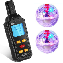 Ghost Equipment Kit, Emf Meter with 2 Motion Light Up CatBalls, Detector