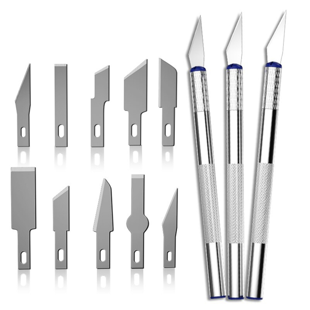 13Pcs Ngraving Carving Knife Set High Carbon Steel Scalpel Set, Multifunctional Cutter Pens