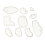 8Pcs/Set 12In Acrylic Template Ruler Set Memory Quilting for Sewing Patchwork A 2