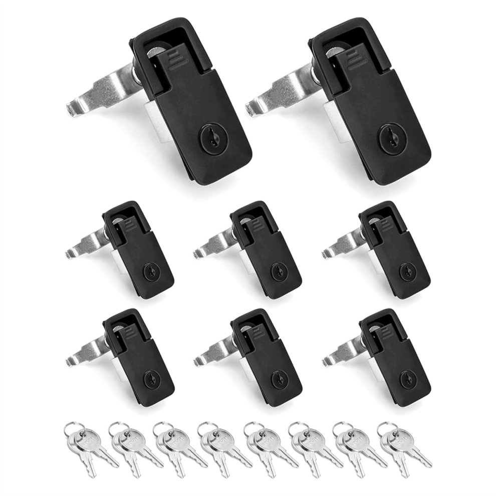 Photos - Door Lock Compression Latch Flush Sealed Lever Trigger, 8 Pack Latches with Keys Adjustable Lift and Turn, Keyed Alike
