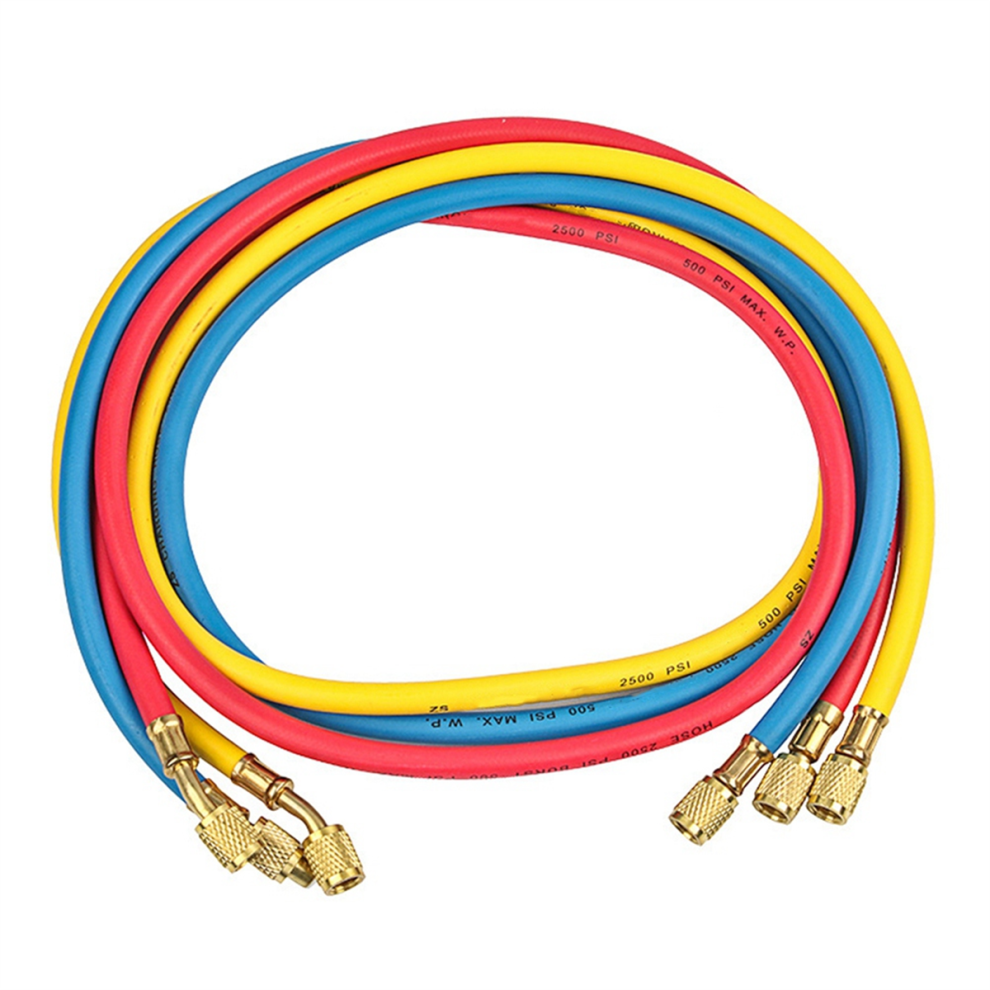 1.5M Ac Charging Hose Tube Kit Low Loss Fittings For R134a R12 R22 Refrigerant Air Conditioning Manifold Gauge 4852649034580