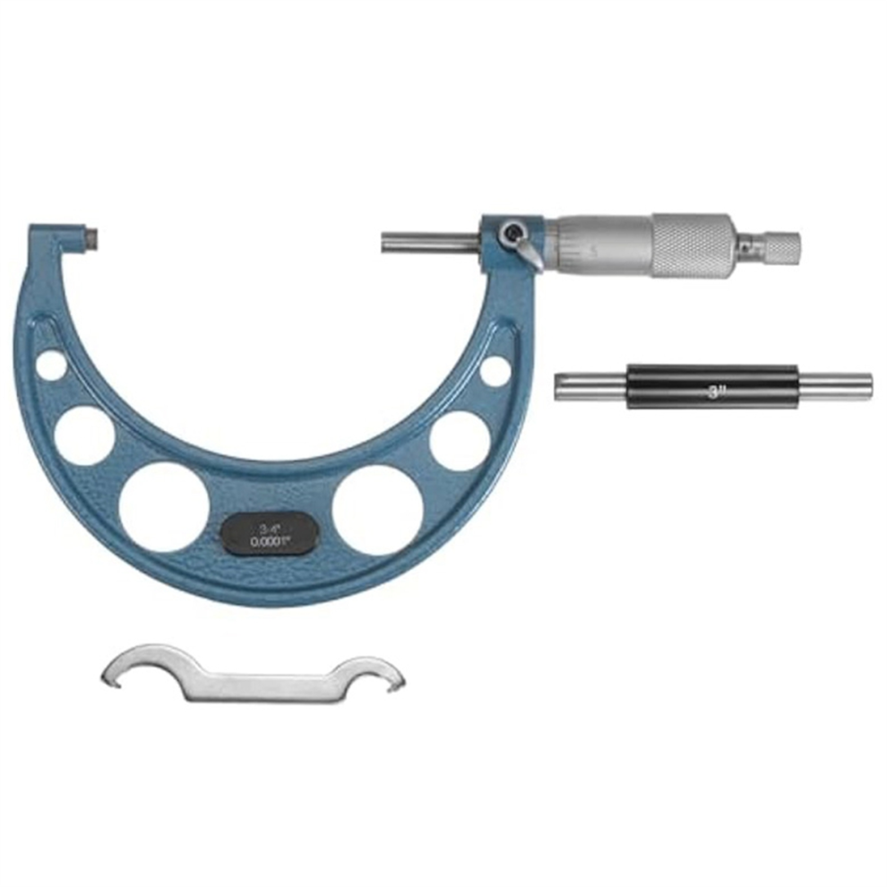 Outside Micrometer,3-4 Inch Machinist Micrometer, 0.0001 Graduation Micrometer Set, Tool 4852649034283