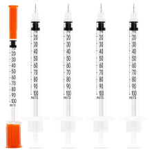 1Ml/Cc Insvlin Syringe, U-100 Syringes with 31G 5/16 Inch Box of 100Pcs