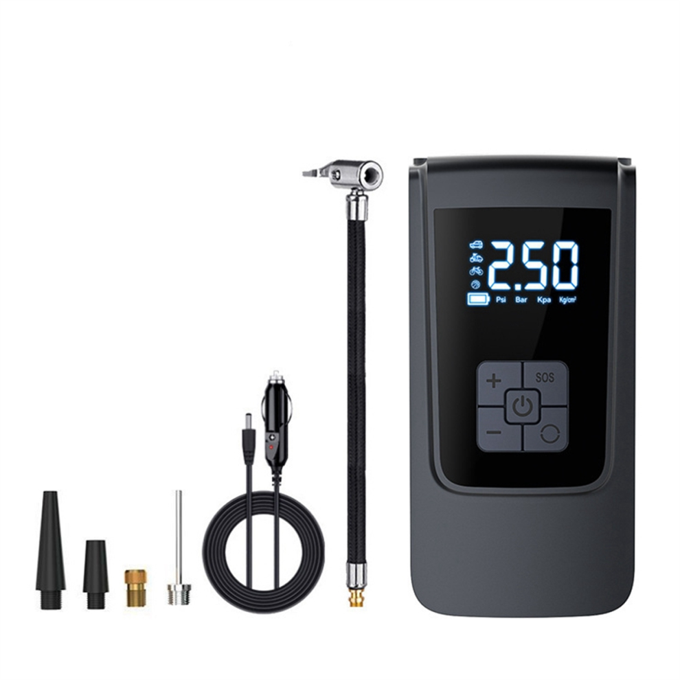 Digital Display Air Compressor Tire Inflator Cordless For Car Bicycle Pump Portable Inflation B 4852649032227