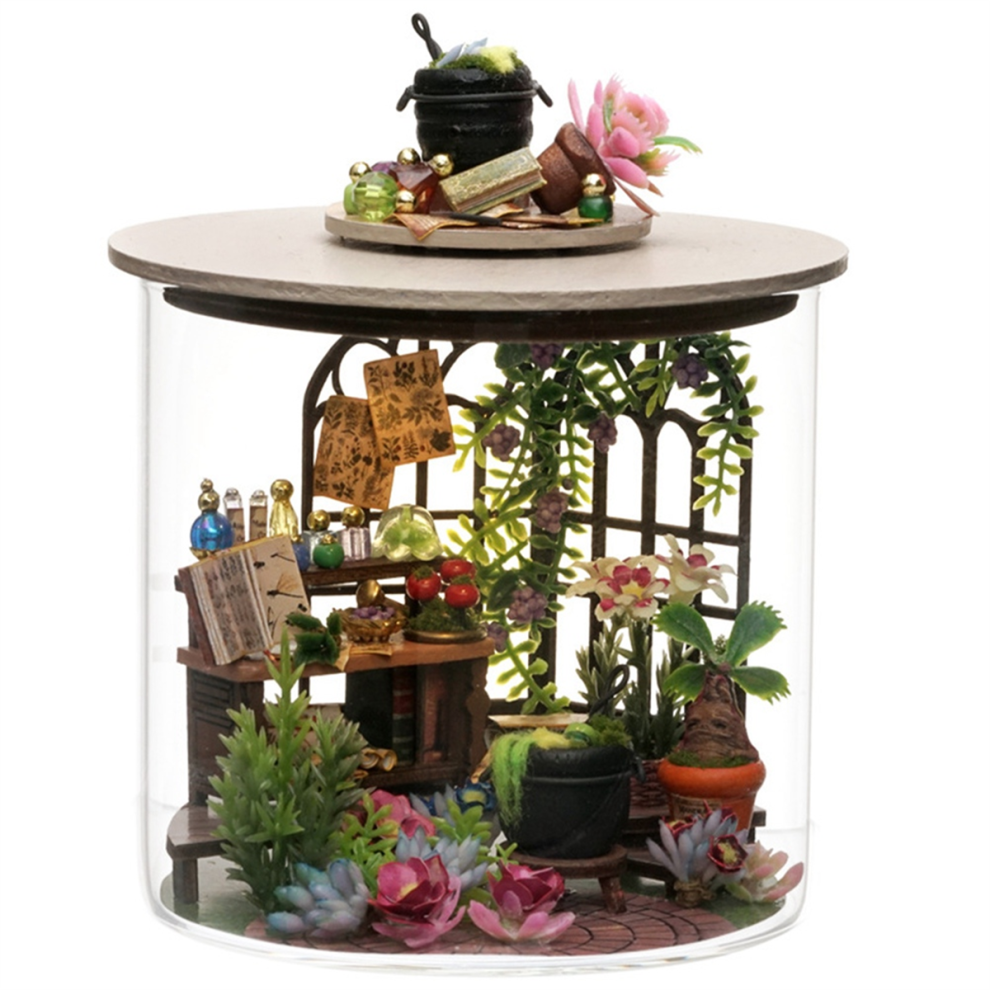 Saudism Diy Book Nook Kits For Adults - Wooden Dollhouse- 3D Puzzle Miniature House Kit Collectors,Magic Garden Cabin