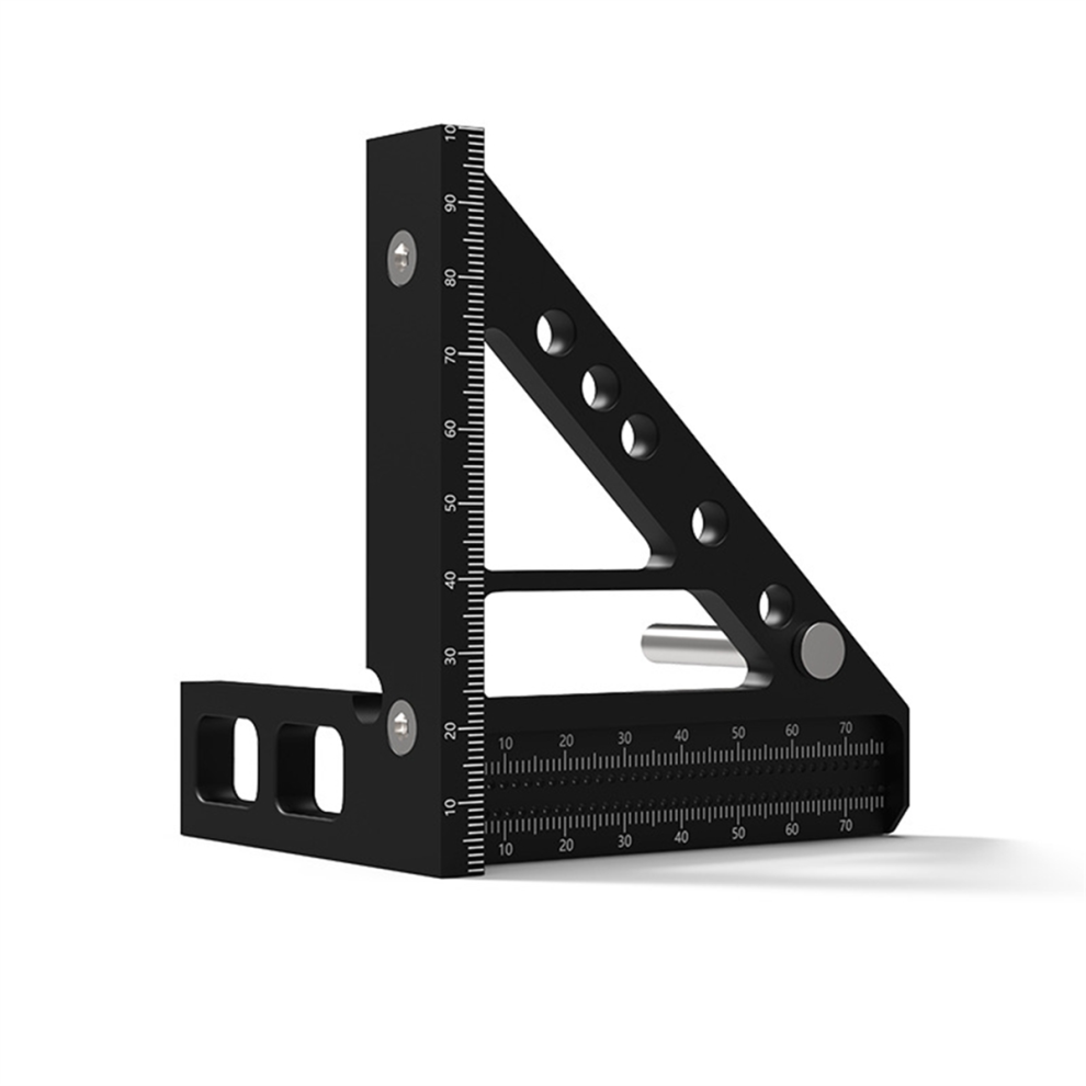 Triangle Hole Ruler High Precision Woodworking Angle Guage Carpentry Measuring And Marking Hand Tool-Metric 4852649037611